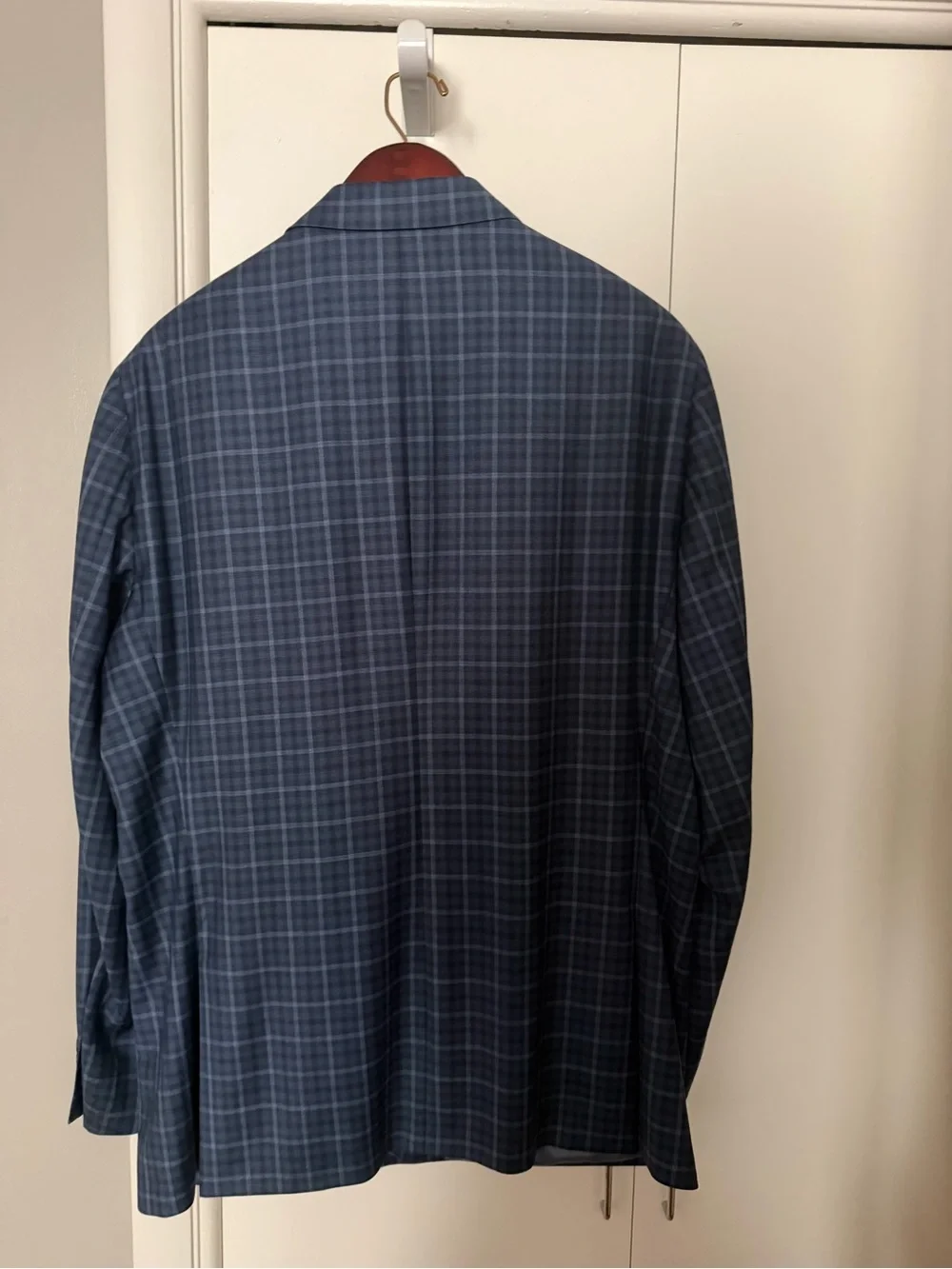 Hart Schaffner Marx Blue Windowpane Sport Coat